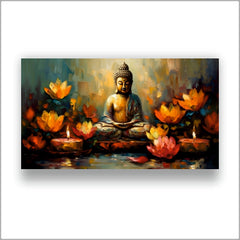 Lotus Buddha - Canvas Wall Painting
