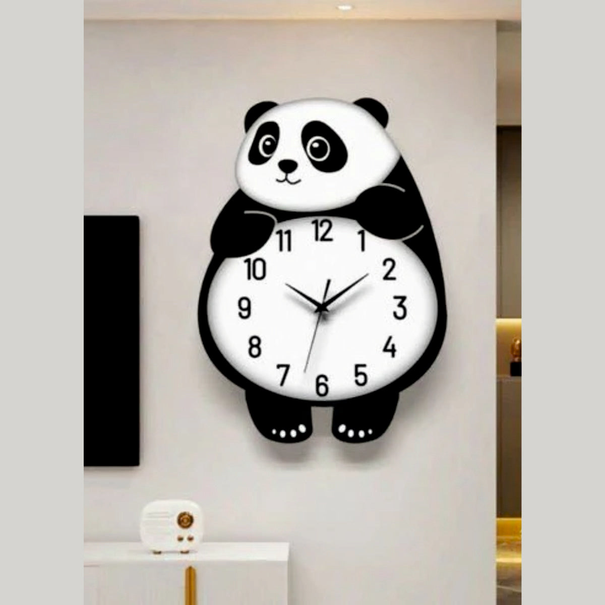 Cute Face Panda -- Pendulum Wall Clock