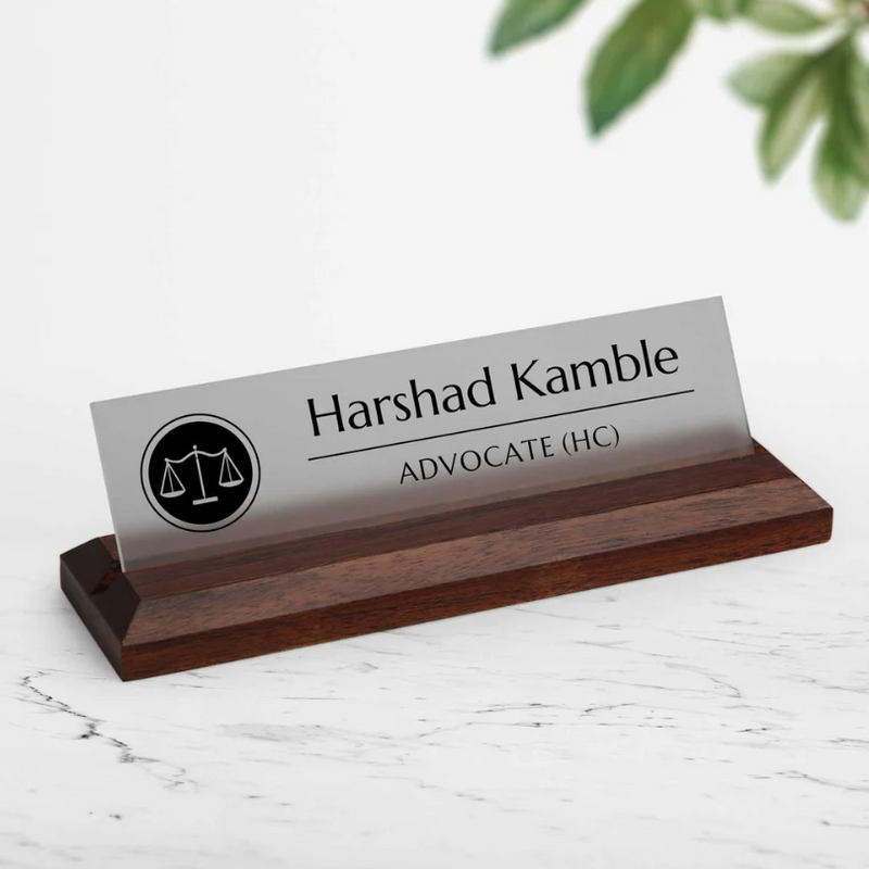Advocate - Desk Name Plate