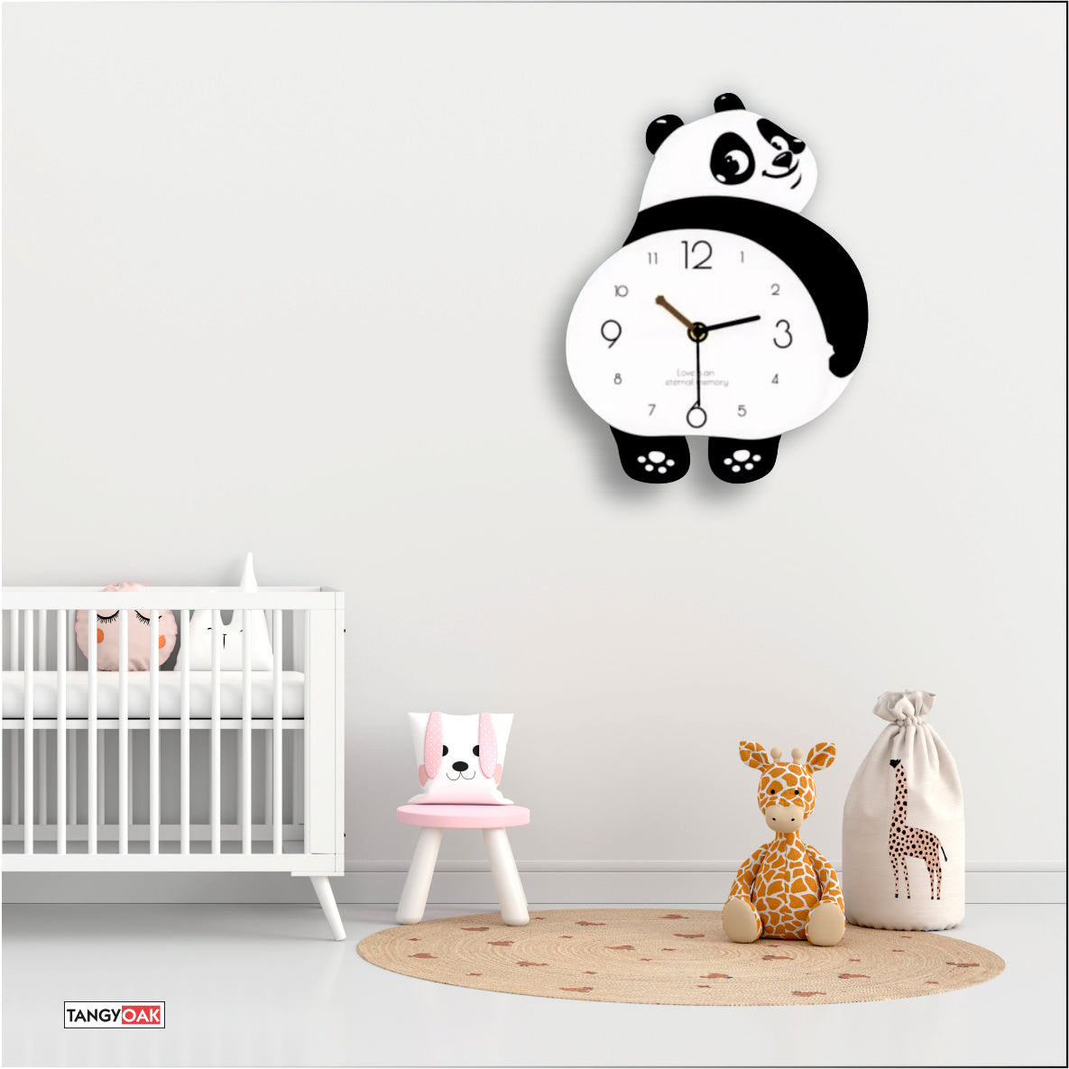 Chubby Panda - Pendulum Wall Clock
