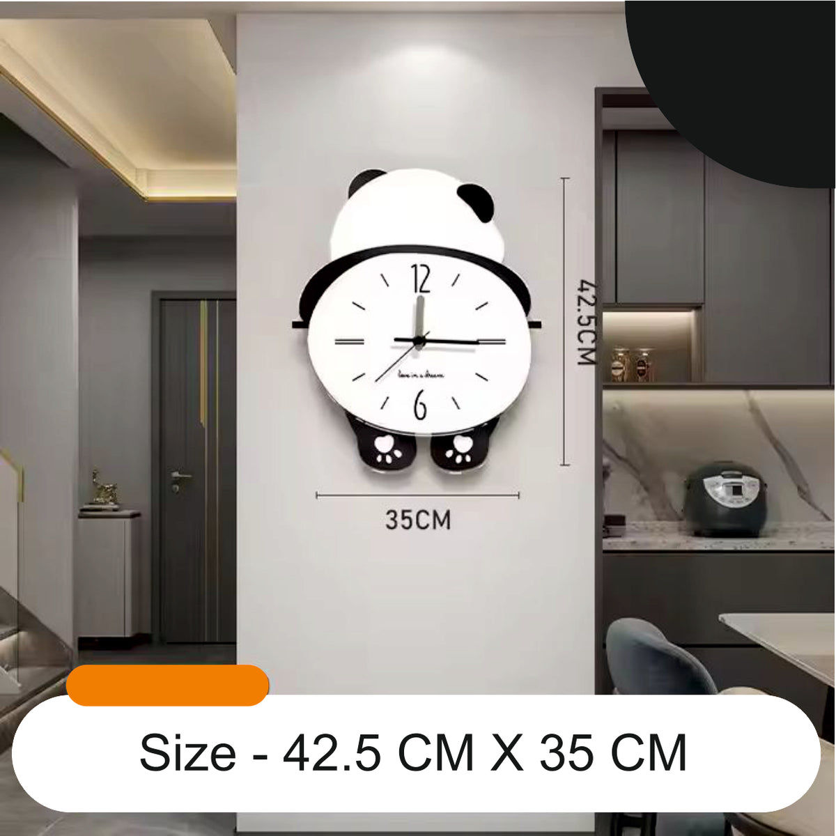 Hand Clock Panda Cute Panda - Pendulum Wall Clock – TangyOak