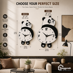 Chubby Panda - Pendulum Wall Clock