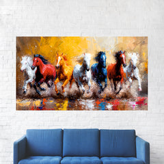 Seven Horses Front - Wall Painting
