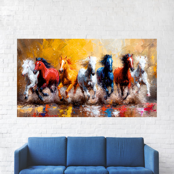 Seven Horses Front - Wall Painting