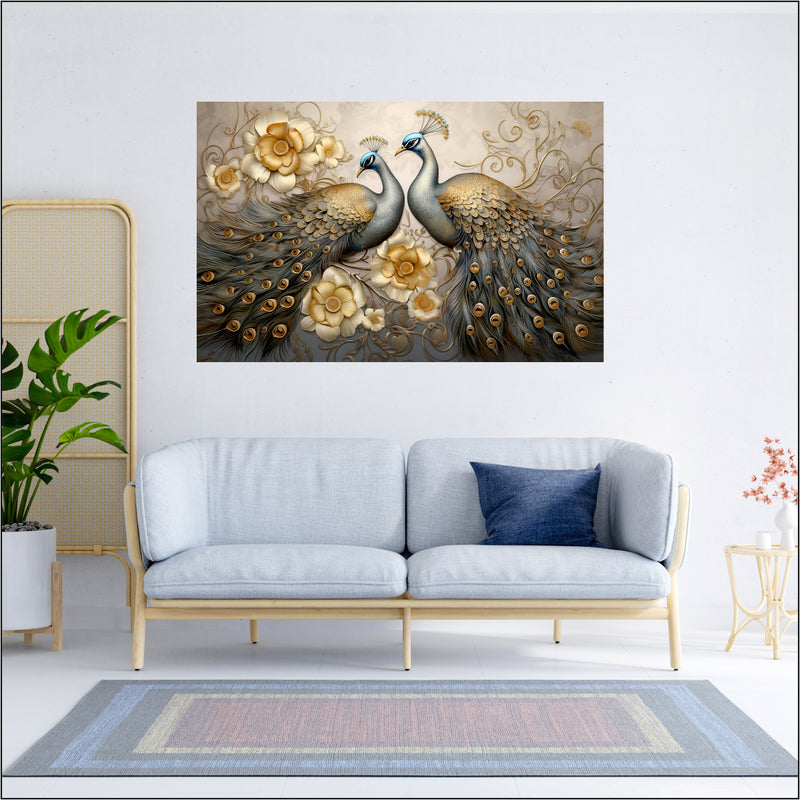 Peacock Feather  - Wall Painting