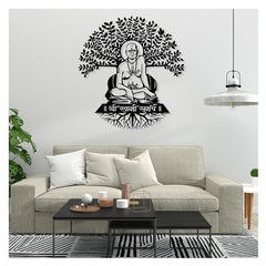 Shri Swami Samarth with Tree - Wooden Acrylic Wall Decor || Wall Hanging