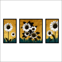 Sun Flower - Wall Painting (Set of 3)