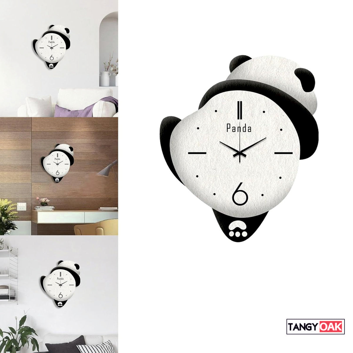 Lazy Panda - Pendulum Wall Clock