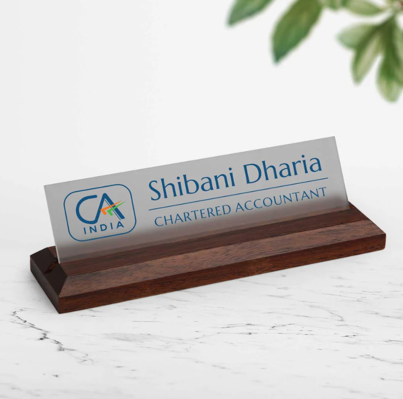 CA (Chartered Accountant) - Desk Name Plate