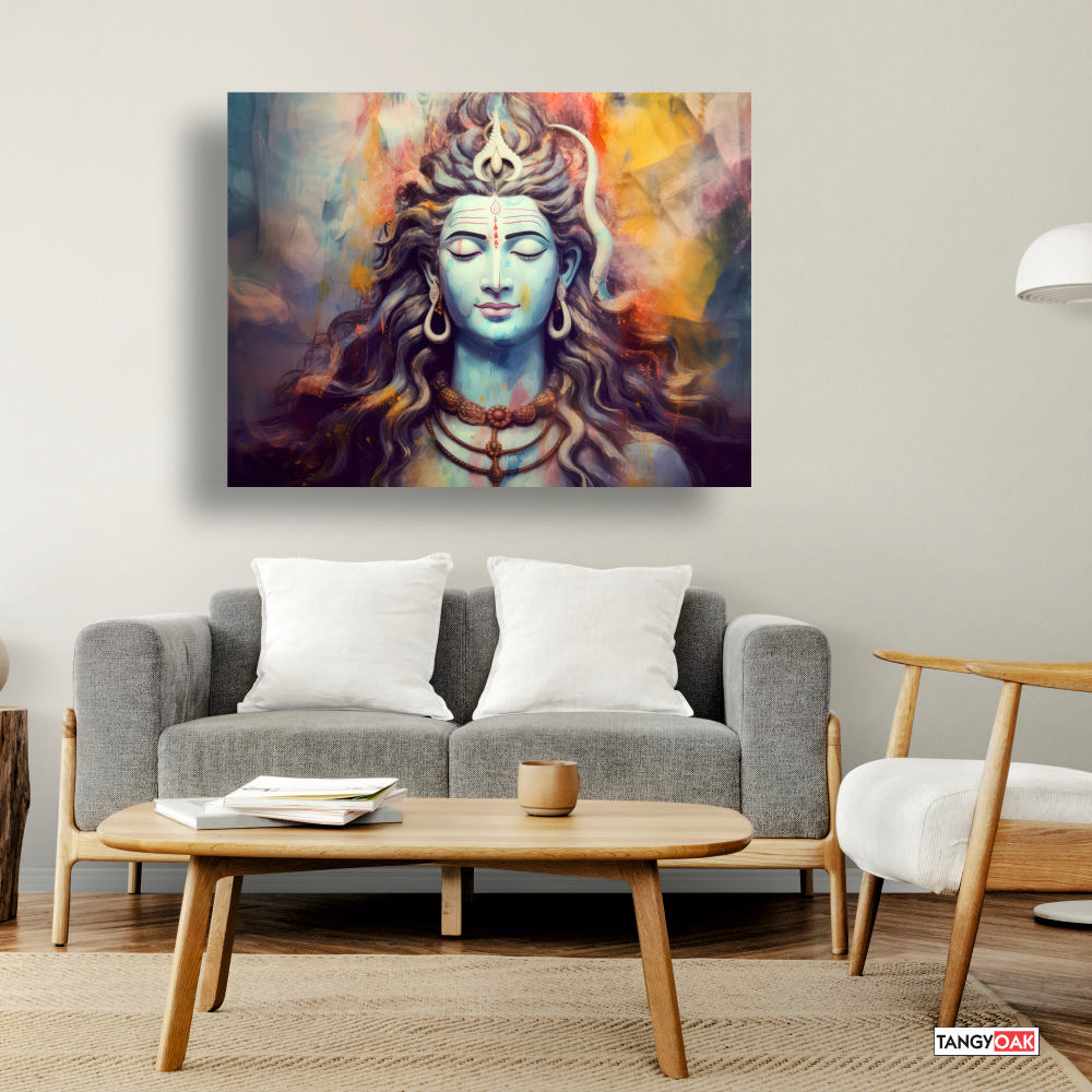 Mahadev Lord Shiva - Canvas Wall Painting Frame
