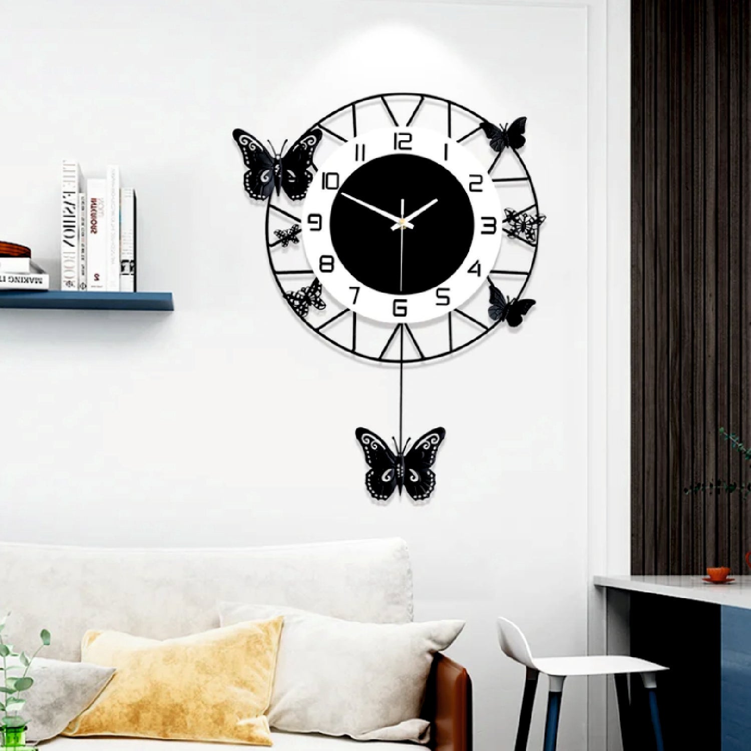 Butterfly - Pendulum Wall Clock