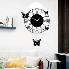 Butterfly - Pendulum Wall Clock