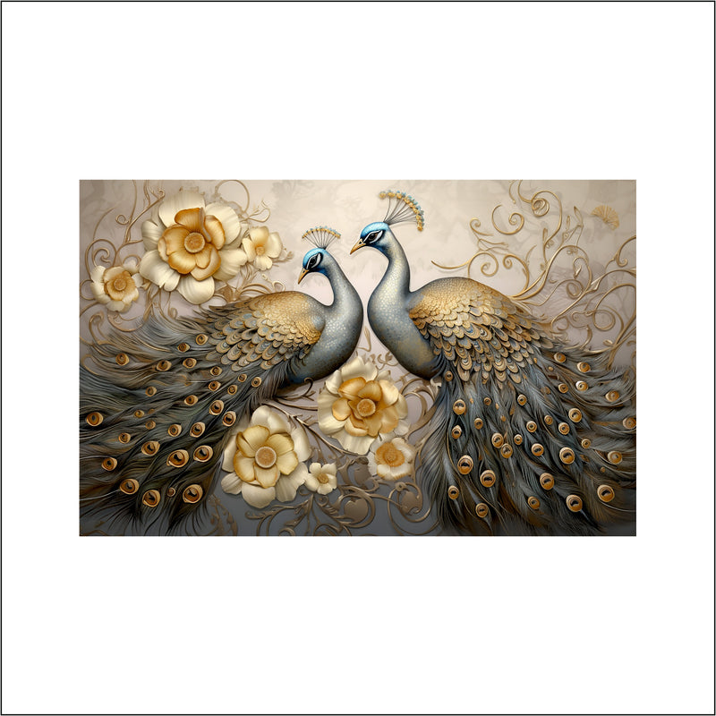 Peacock Feather  - Wall Painting