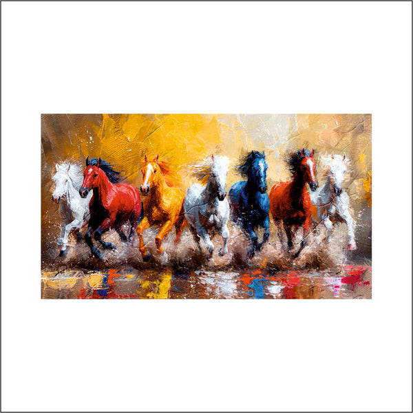 Seven Horses Front - Wall Painting