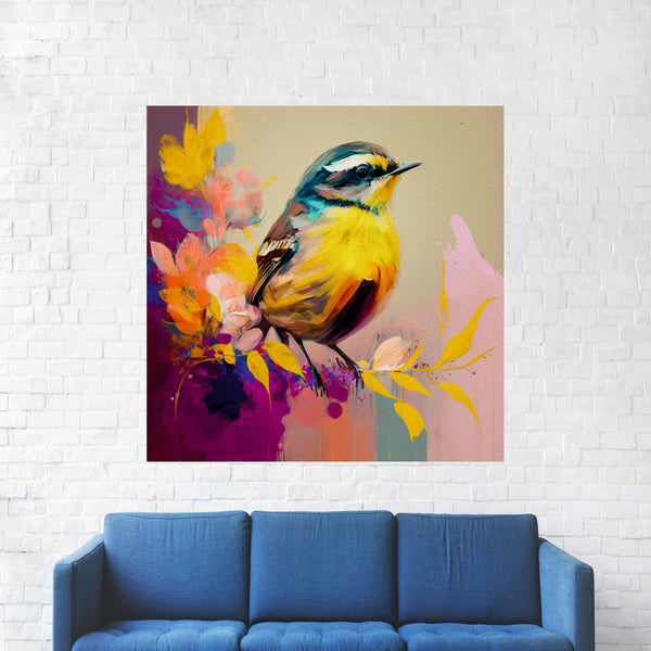 Colorful Bird - Wall Painting