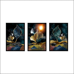 Floral Art - Wall Painting (Set of 3)