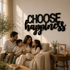 Choose Happiness - Wooden Acrylic Wall Decor || Wall Hanging