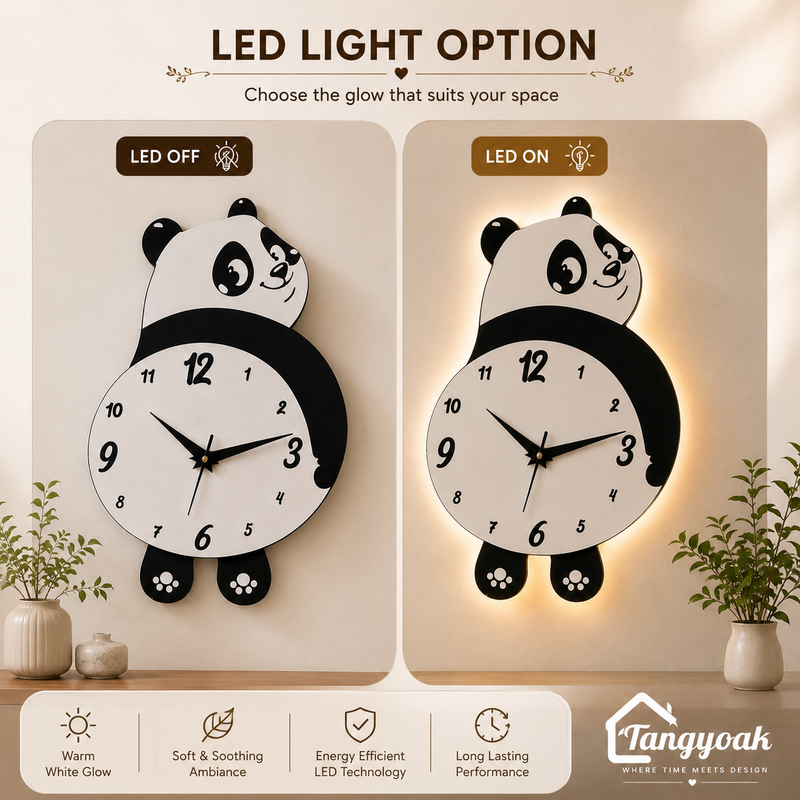 Chubby Panda - Pendulum Wall Clock