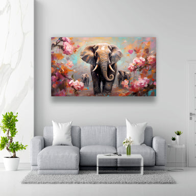 Elephant Flower - Canvas Wall Painting