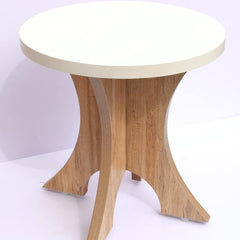 Sleek Wooden Side Table/End Table/Plant Stand/Tea Table/Stool Living Room Furniture Round Shape (12 Inch)