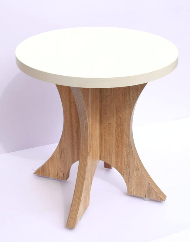 Sleek Wooden Side Table/End Table/Plant Stand/Tea Table/Stool Living Room Furniture Round Shape (12 Inch)
