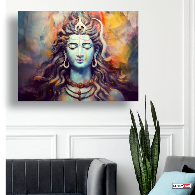 Mahadev Lord Shiva - Canvas Wall Painting Frame
