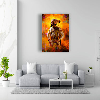 Chhatrapati Shivaji Maharaj - Canvas Wall Painting
