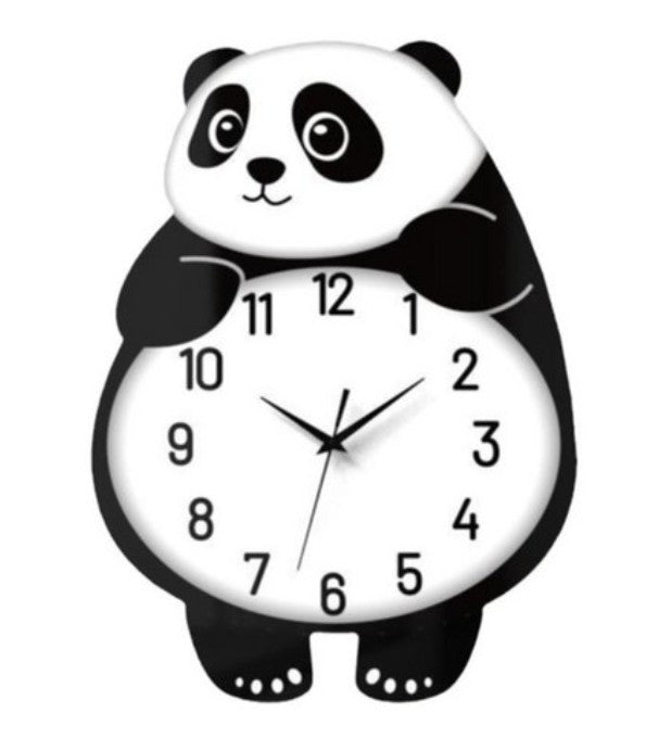 Cute Face Panda -- Pendulum Wall Clock