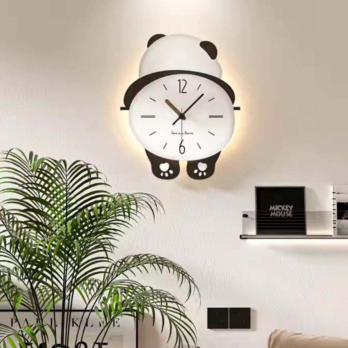 Hand Clock Panda Cute Panda - Pendulum Wall Clock – TangyOak