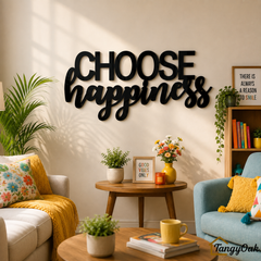 Choose Happiness - Wooden Acrylic Wall Decor || Wall Hanging