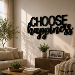 Choose Happiness - Wooden Acrylic Wall Decor || Wall Hanging