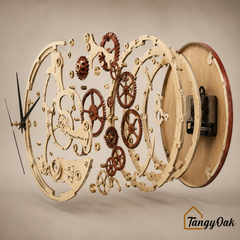 Wooden Gears - Wall Clock