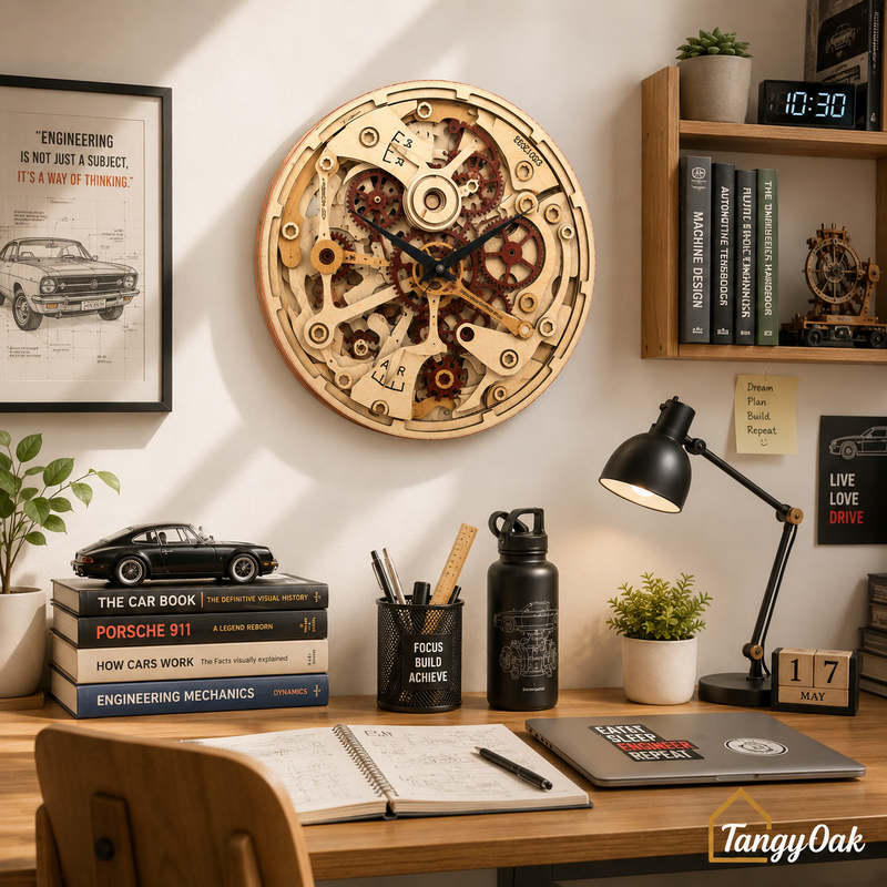 Wooden Gears - Wall Clock