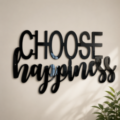 Choose Happiness - Wooden Acrylic Wall Decor || Wall Hanging