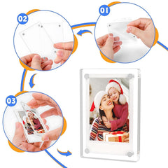 Acrylic Fridge Magnetic Photo Frames (Pack of 12 Frames)