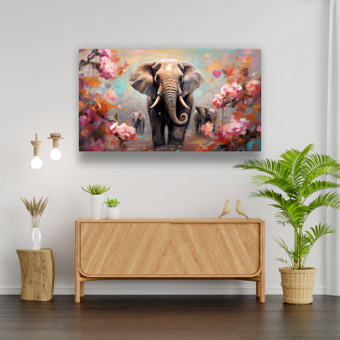 Elephant Flower - Canvas Wall Painting