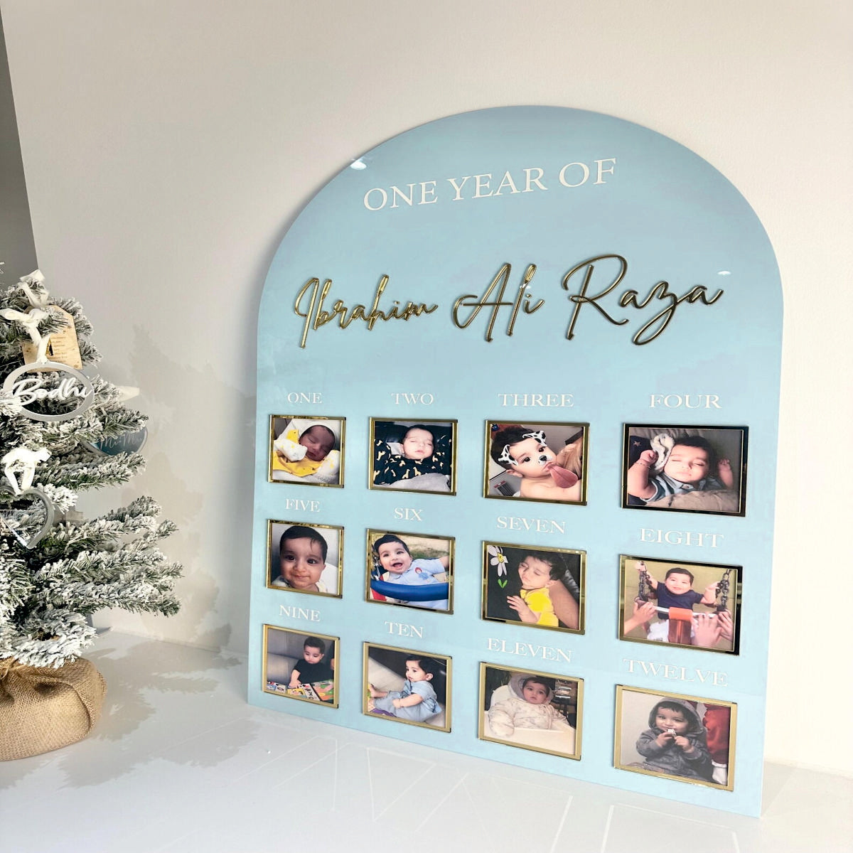 1st Birthday Photo Board, First Birthday Milestone Plaque, My First Year Sign, Baby 12 Months Board, Kids Bday Decor, 1st Birthday Decorations