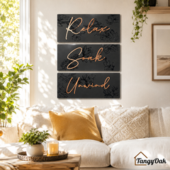 Relax Soak Unwind  - Wooden Acrylic Wall Decor || Wall Hanging