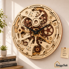 Wooden Gears - Wall Clock
