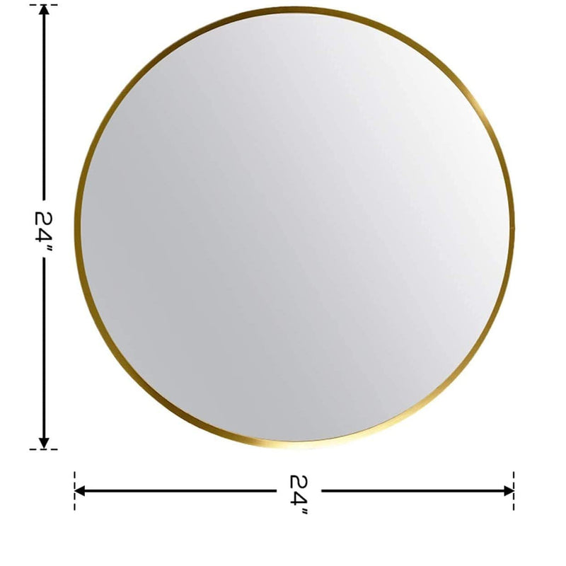 Round LED Wall Mirror for Bathroom,Wash Basin Mirror 3 LED Lights (Warm,White,Natural White, Size 24x24 Inch, Framed)