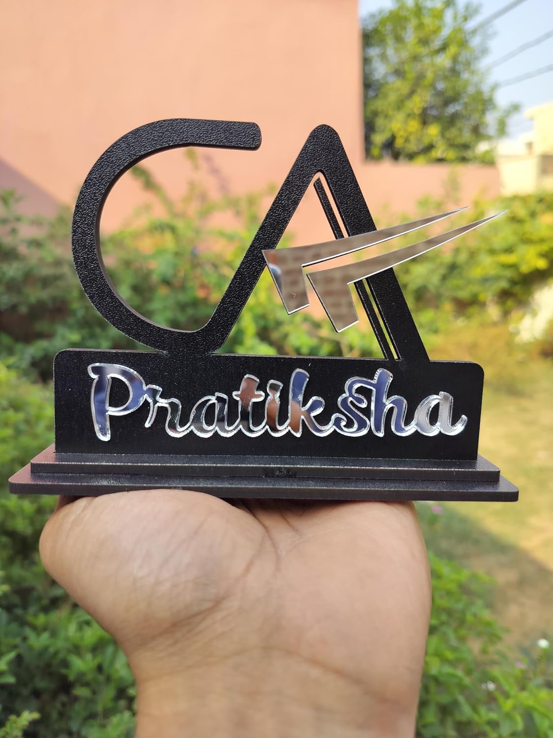 CA (Chartered Accountant) with Logo - Desk Name Plate