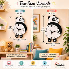 Chubby Panda - Pendulum Wall Clock