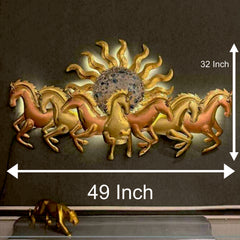 Majestic 7 Horses - LED Metal Wooden Acrylic Wall Decor || Wall Hanging