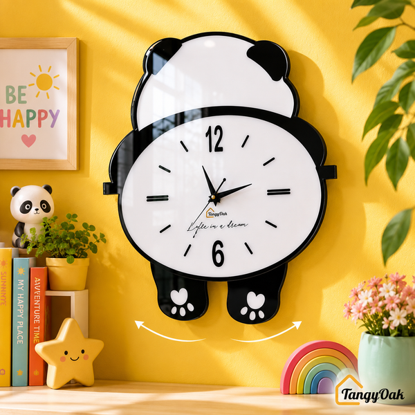 Cute Panda - Pendulum Wall Clock