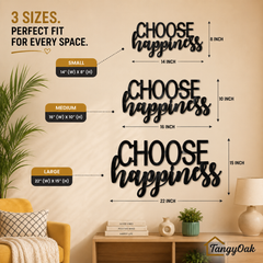 Choose Happiness - Wooden Acrylic Wall Decor || Wall Hanging