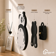 Chubby Panda - Pendulum Wall Clock
