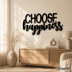 Choose Happiness - Wooden Acrylic Wall Decor || Wall Hanging