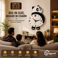 Chubby Panda - Pendulum Wall Clock
