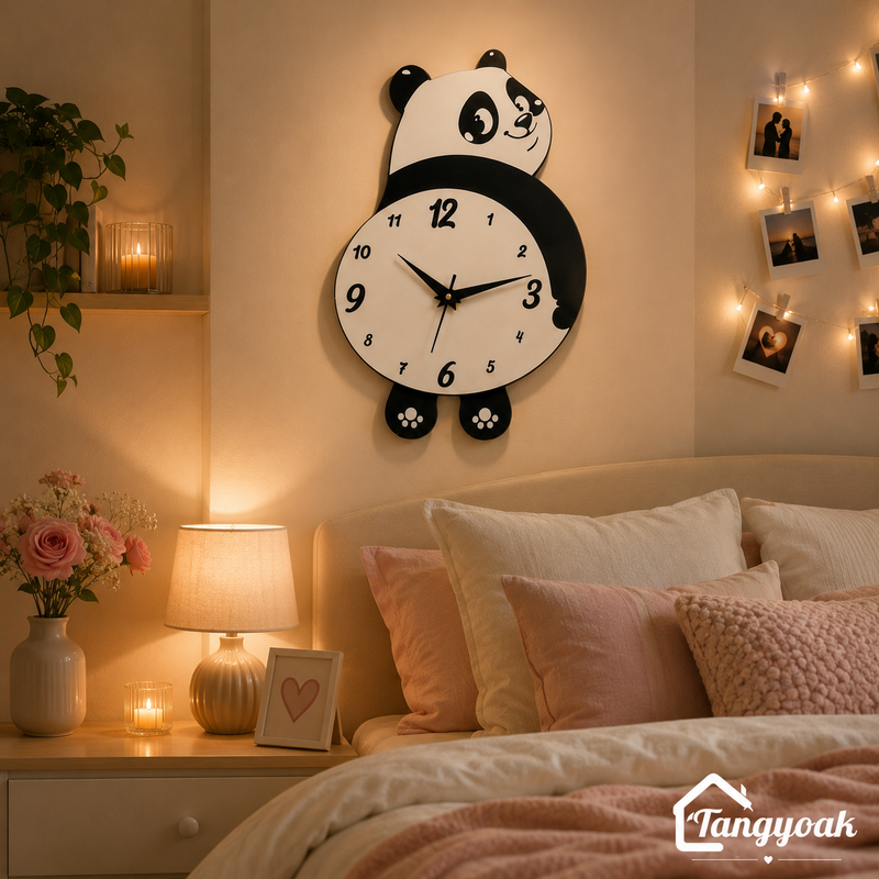 Chubby Panda - Pendulum Wall Clock