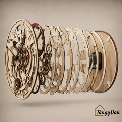 Wooden Gears - Wall Clock